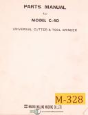 Makino-Makino C-40, Universal Cutter & Tool grinder, Parts Manual-C-40-01